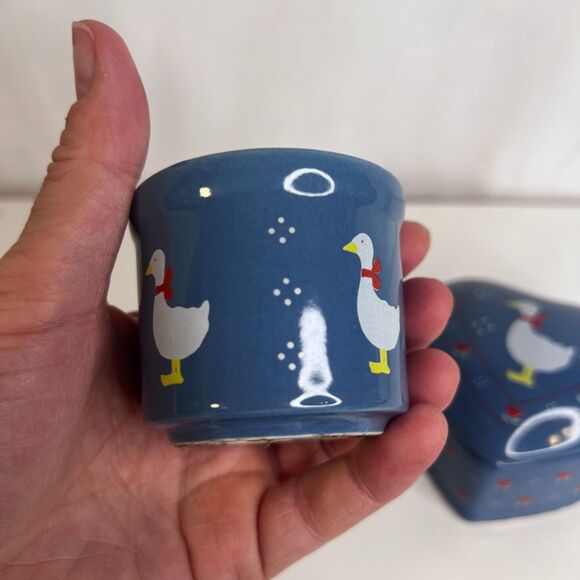 Russ Berrie & Company Duck Goose Heart Shaped Trinket Dish & Candle Holder - Picture 9 of 14